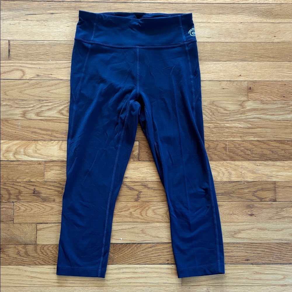 Allbirds Natural Flow Leggings Small Merino Blend Navy Blue Crop Midrise